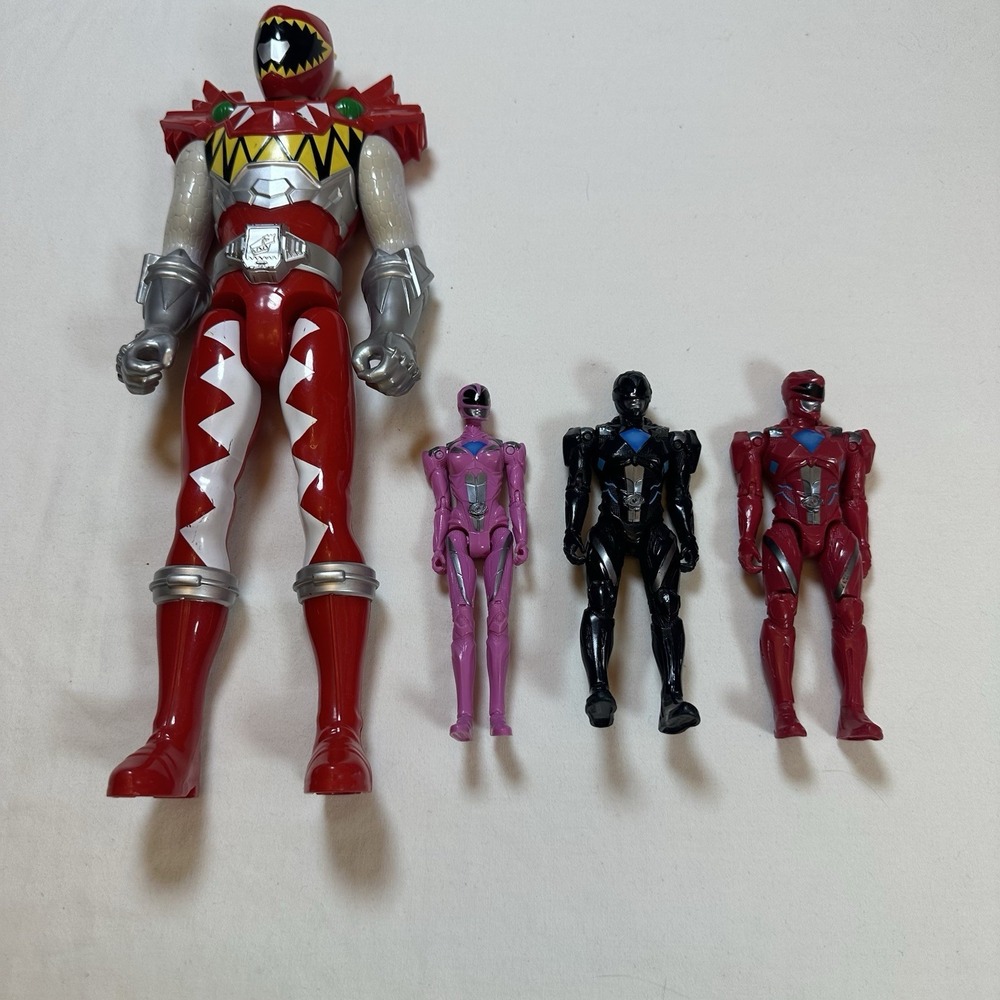 Power Rangers Dino Charge Red Power Ranger Action Figure Toy 12", 5" Rangers (3) - Picture 1 of 2